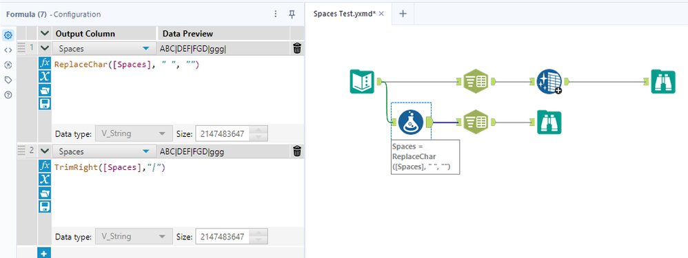 Leading and Trailing Whitespace - Alteryx