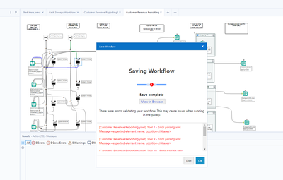 Recieving Error Parsing XML when uploading workflow to server - Alteryx