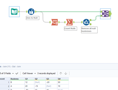 Removing Null from multiple columns - Alteryx