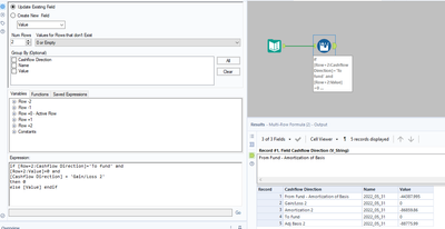 Multi-row if statement on values - Alteryx