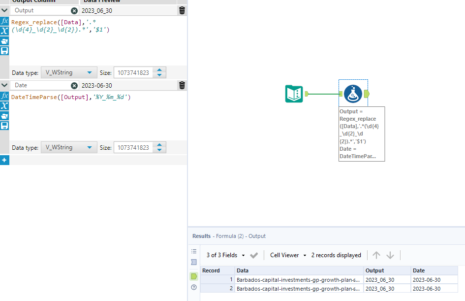 How to trim the value before and after specific characters - Alteryx
