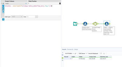 Subtract 1 from target value every n days - Alteryx