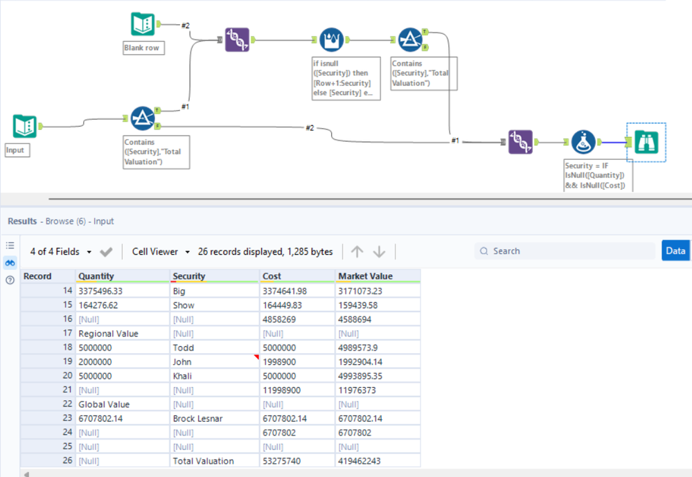 How to insert Blank row - Alteryx