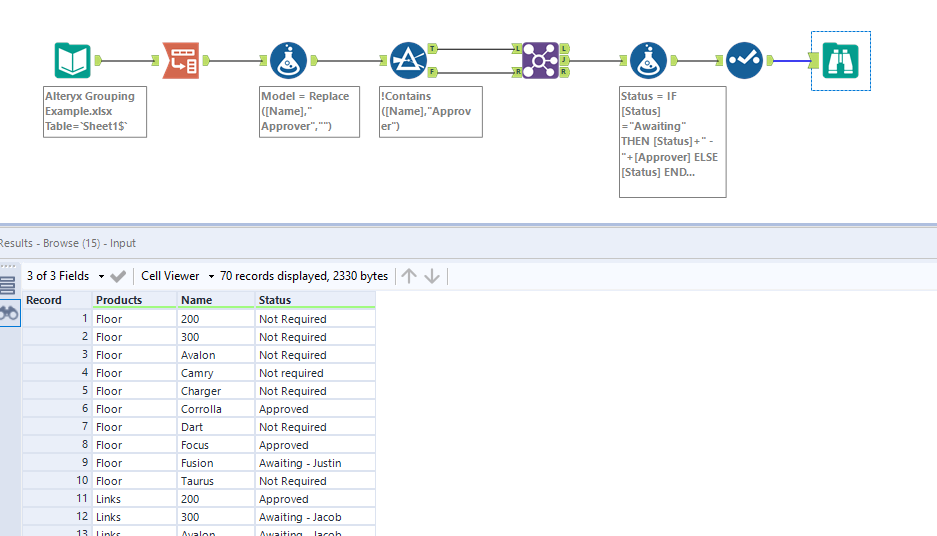 If Statement based on column - Alteryx