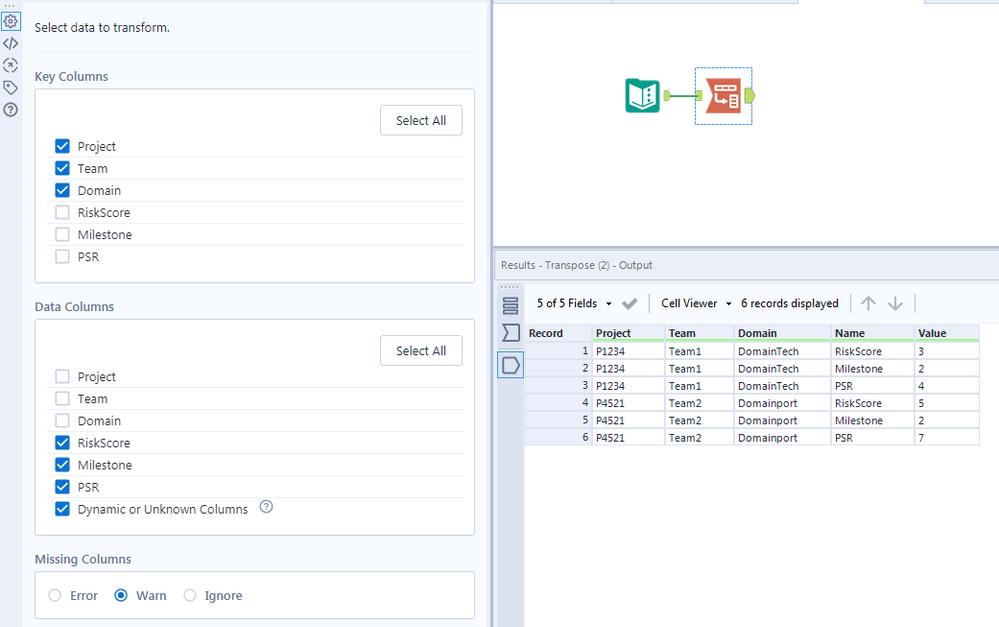 Convert Columns to rows of Grouped Data - Alteryx