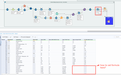 how to set up the multi field formula and Multi row formula - Alteryx