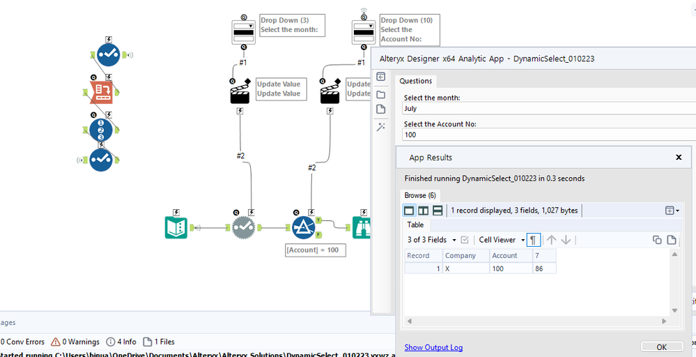Formula based on Drop down value. - Alteryx