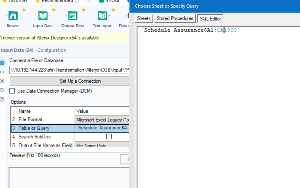 Dynamic Input to select Collumns - Alteryx