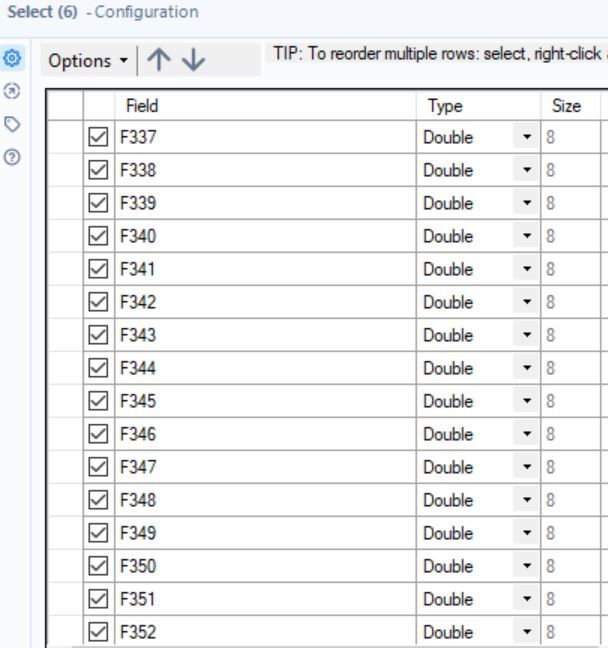Uncheck multiple values - Alteryx