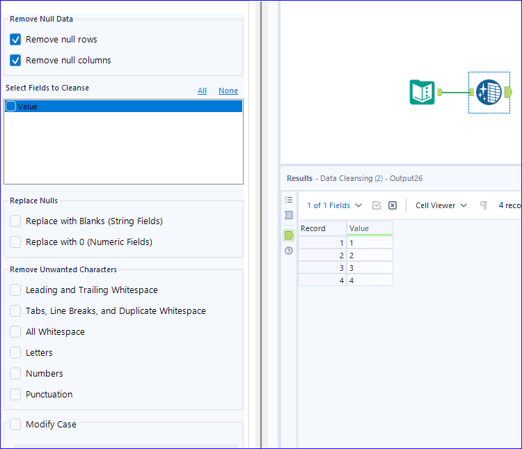 Order of records changed after using Data Cleansing tool - Alteryx