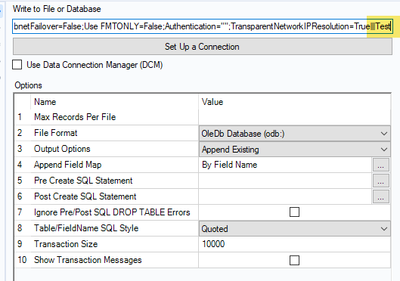 No Table Chosen; Please select a table from data source - Alteryx