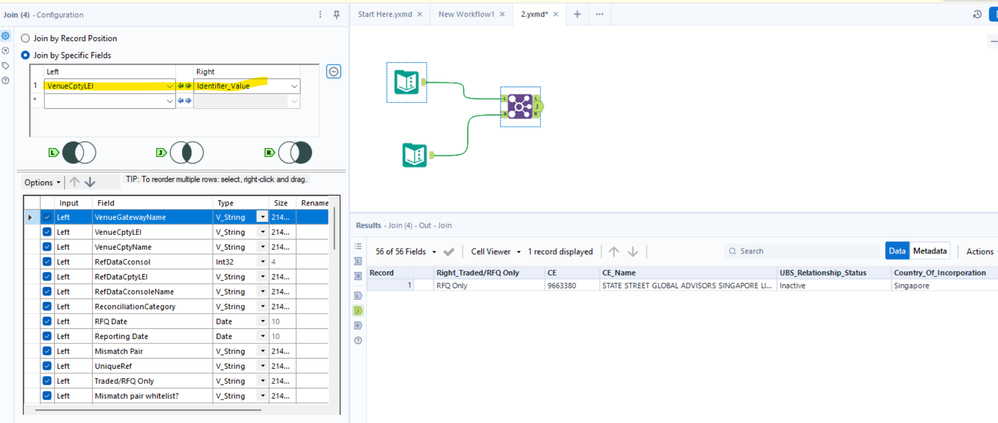 Combine two inputs, replace the column and join them together - Alteryx