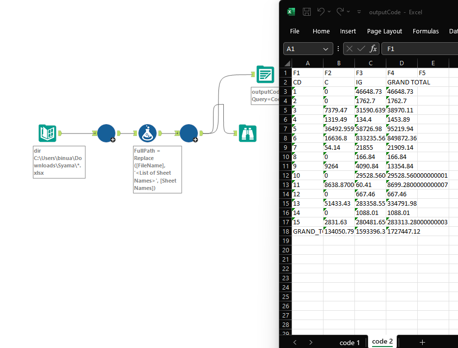 Combine Multiple Table Into Sheets In One Excel - Alteryx