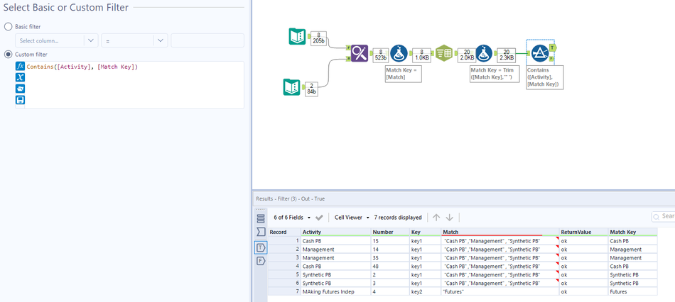 Filter with multiple values in external file - Alteryx