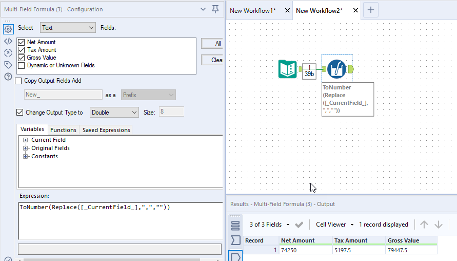 Convert to number - Alteryx