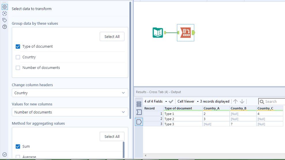 Transposing rows to columns - Alteryx