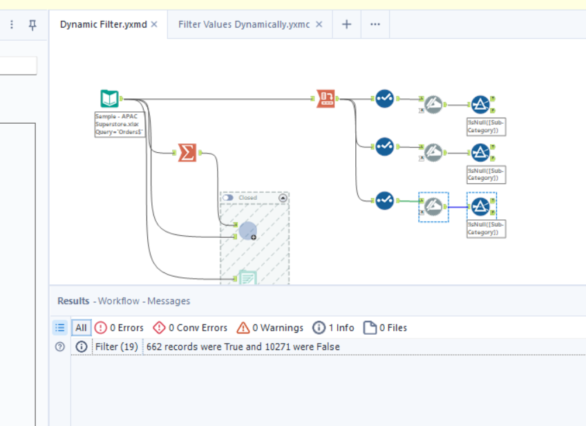 Dynamically Filter data (based on the values coming in a column) into ...