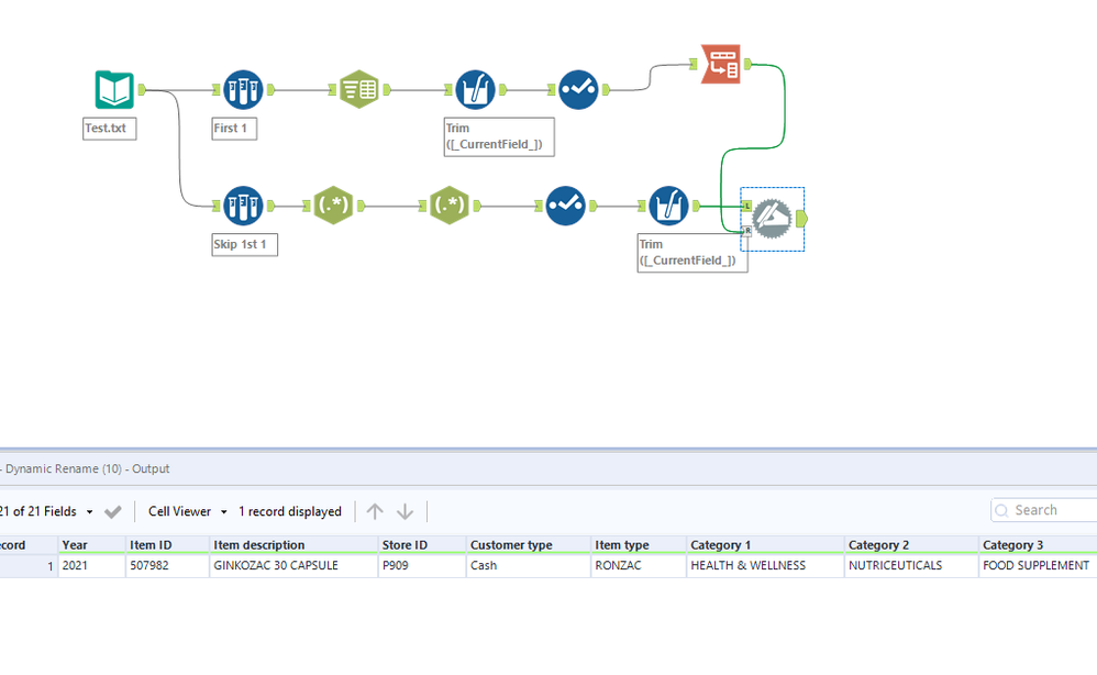 Splitting a text document that has no delimiters into columns - Alteryx