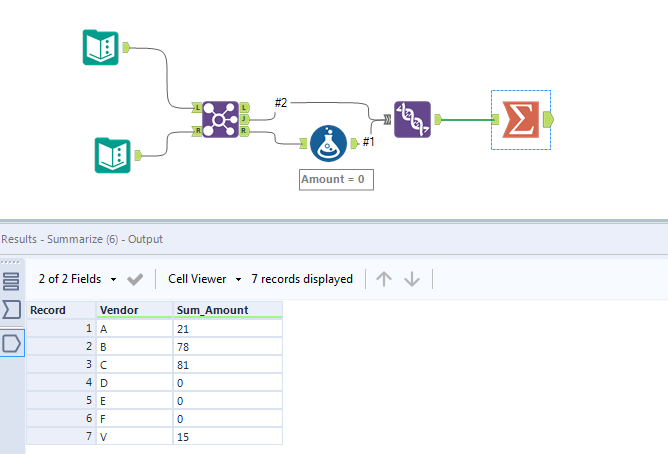 Join and summarize data - Alteryx