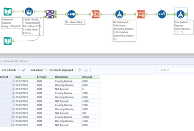 Creating data table from statement - Alteryx