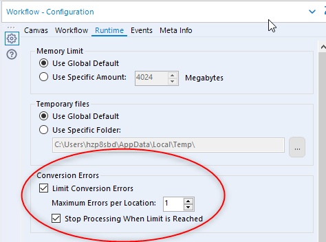 Stop Workflow if even one conversion error occurs - Alteryx