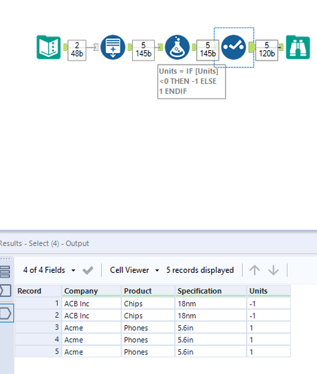 Using Generate Rows Tool to split rows that have positive and negative ...