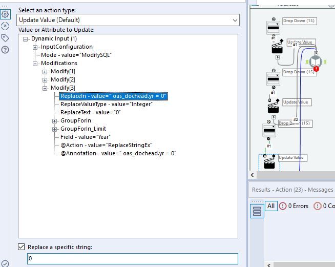 Drop Down update SQL WHERE clause with Input or Dynamic Input - Alteryx