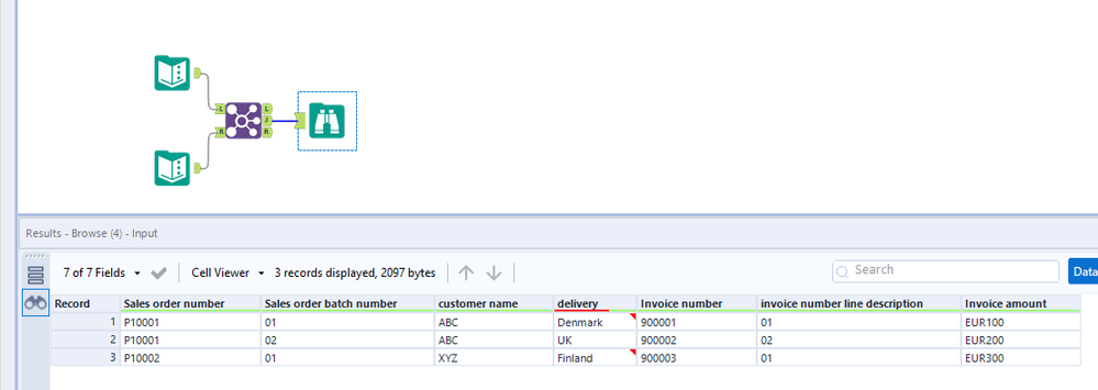 Consolidate data using join - Alteryx