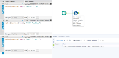 I need to replace multiple fields within the same column - Alteryx