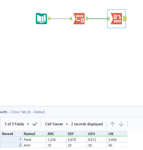 Column to Row - Alteryx