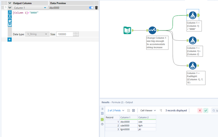 Add to V-String Column - Alteryx