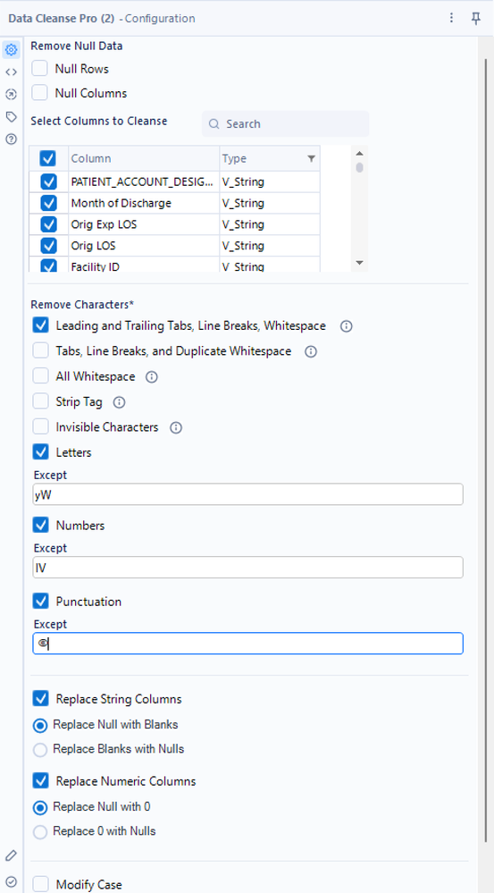 Designer - 25.1 - Data Cleanse Pro - Config Panel - 2025-03-27.png Designer - 25.1 - Data Cleanse Pro - Config Panel - 2025-03-27.png