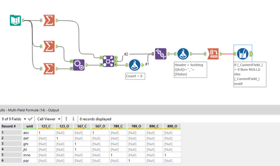 Creating column names during transpose - Alteryx