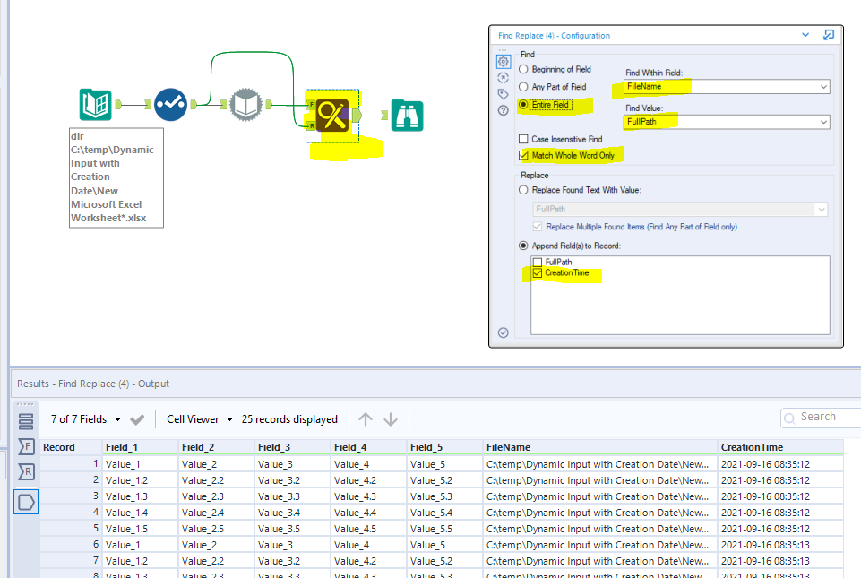 Keep Filepath as a Field with Dynamic Input - Alteryx