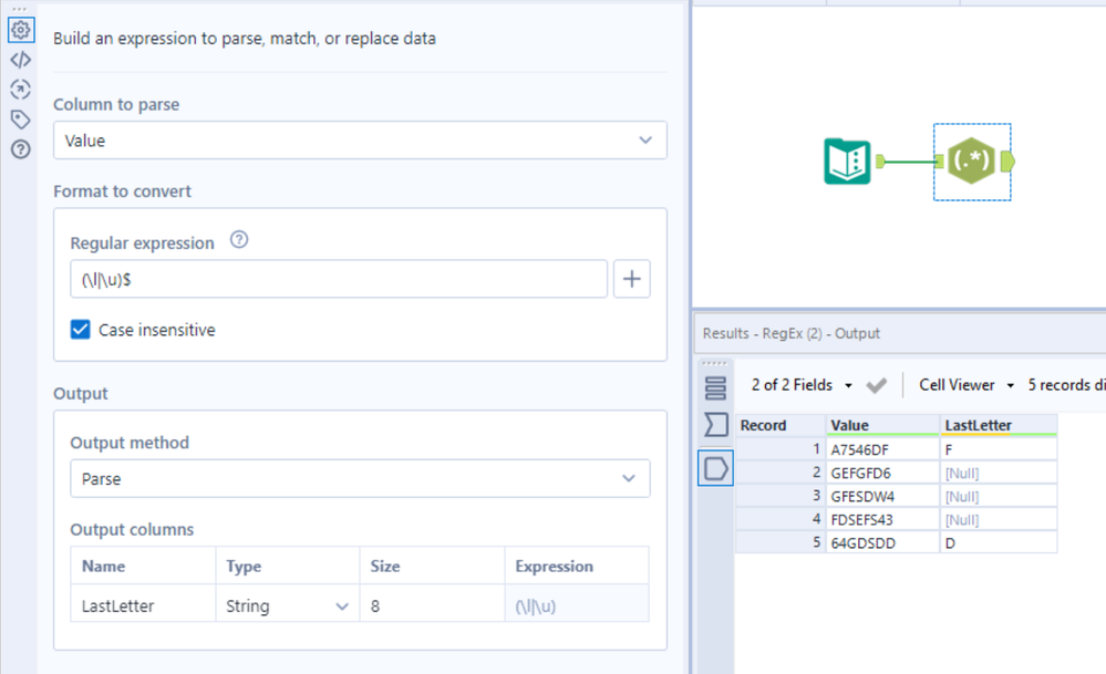 Extract Last Character in a String - Alteryx