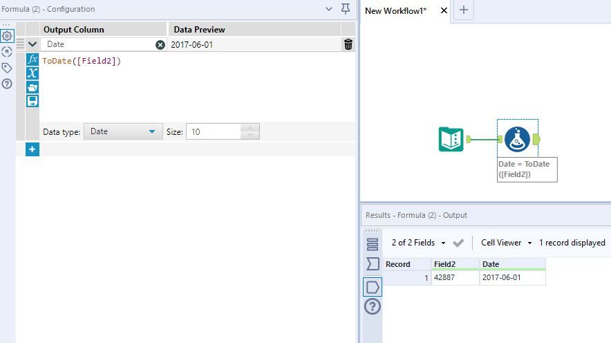 String number to date - Alteryx