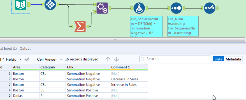 Conditional sorting of a column based on another column -Alteryx ...