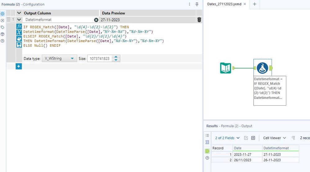 Changing Date from string to Date format - Alteryx