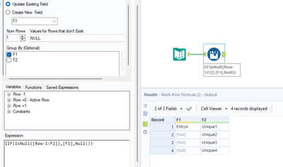 How to remove duplicates in one column but not a related one? - Alteryx