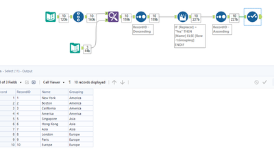 how can i group all rows prior to a certain row as those rows? - Alteryx