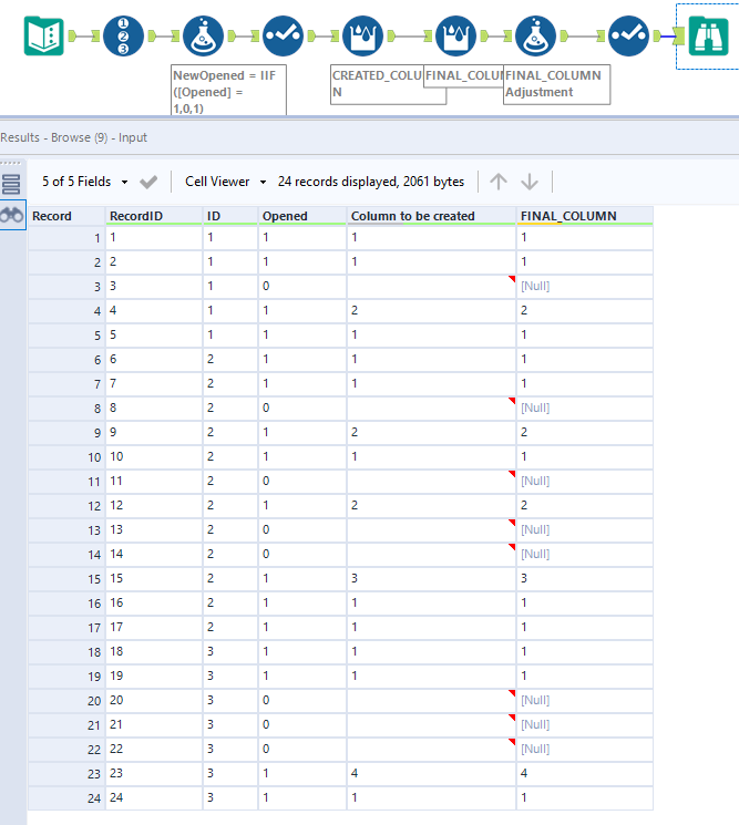 help with multi row formula tool to indicate activities between an ...