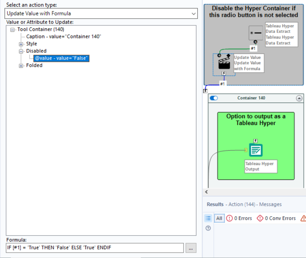 Enable/Disable container box - Alteryx