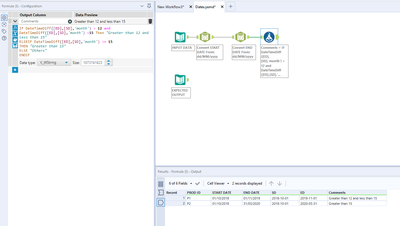 Dates - Calc Using Formula - Alteryx