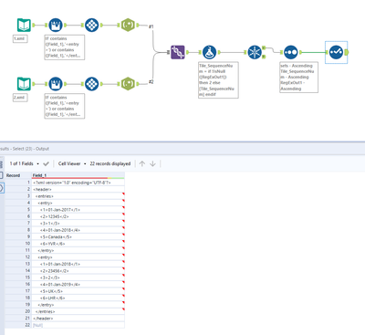 Merge XML files of similar structure - Alteryx