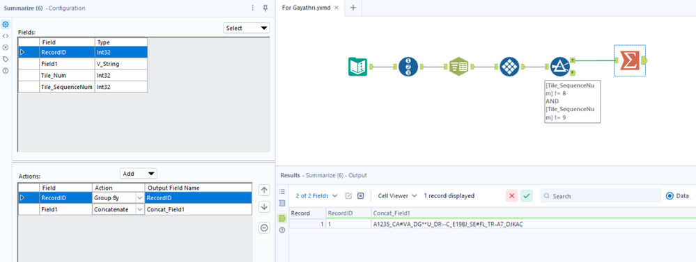 Remove certain words from string field and keep the remaining - Alteryx