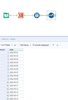 Generate Rows for missing dates in the month - Alteryx