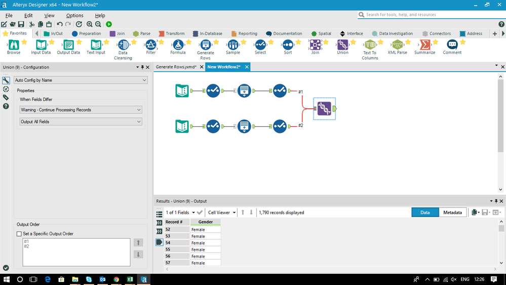 How to Populate Gender field with Generate Rows tool - Alteryx