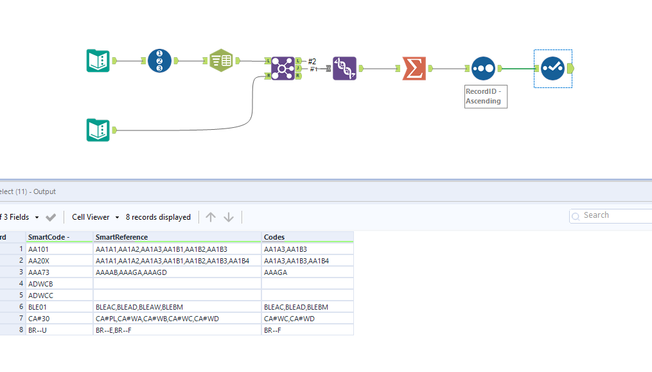 Find the value from one column and place it in a new column. - Alteryx