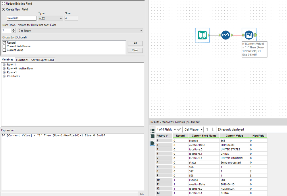 Key Value Pair Converted to an Array - Alteryx