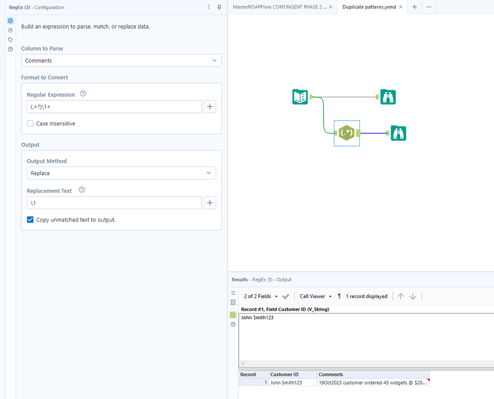 Identify and remove duplicate strings in a single cell - Alteryx